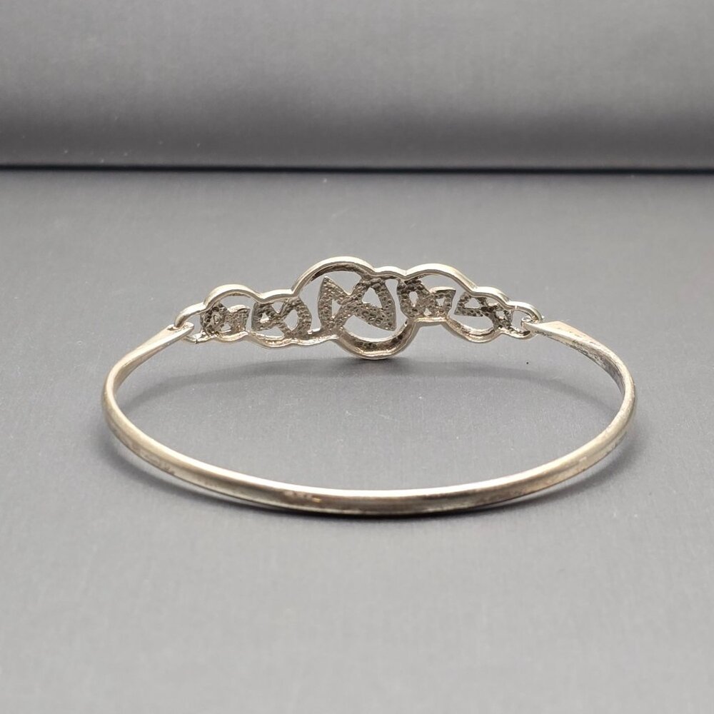 VTG Sterling Silver 925 Celtic Knot Bracelet 7" Hinged Design 10.33g - Picture 3 of 11